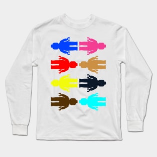 8 x Minifig Stickers Long Sleeve T-Shirt